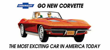 1963 corvette vintage metal sign