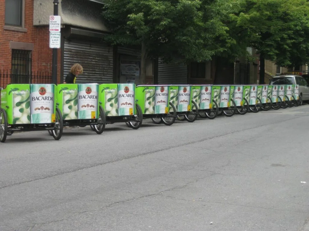 Pedicab Advertising for your Business (Bike Taxis) 1 pedicab bike taxi advertising Bacardi 2009