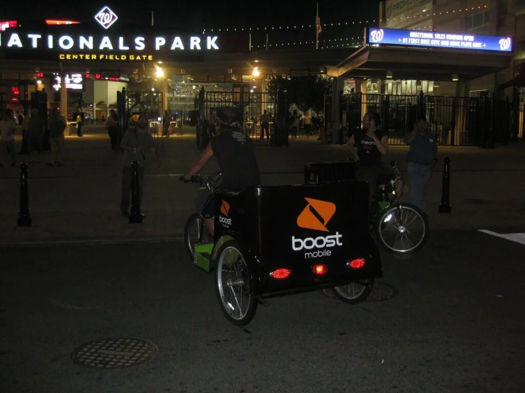 Pedicab Advertising for your Business (Bike Taxis) 5 pedicab bike taxi advertising Boost Mobile 1 2009 DC