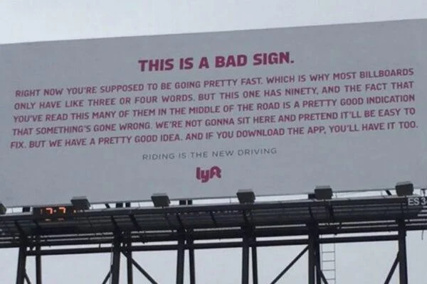 Example of a bad billboard design